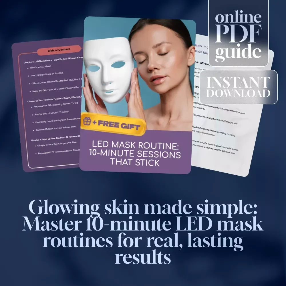 LED Mask Routine: 10-Minute Sessions That Stick | Skincare Guide, eBook, Digital Download for LED Light Therapy, Red Light, Blue Light & AI Skincare Insights