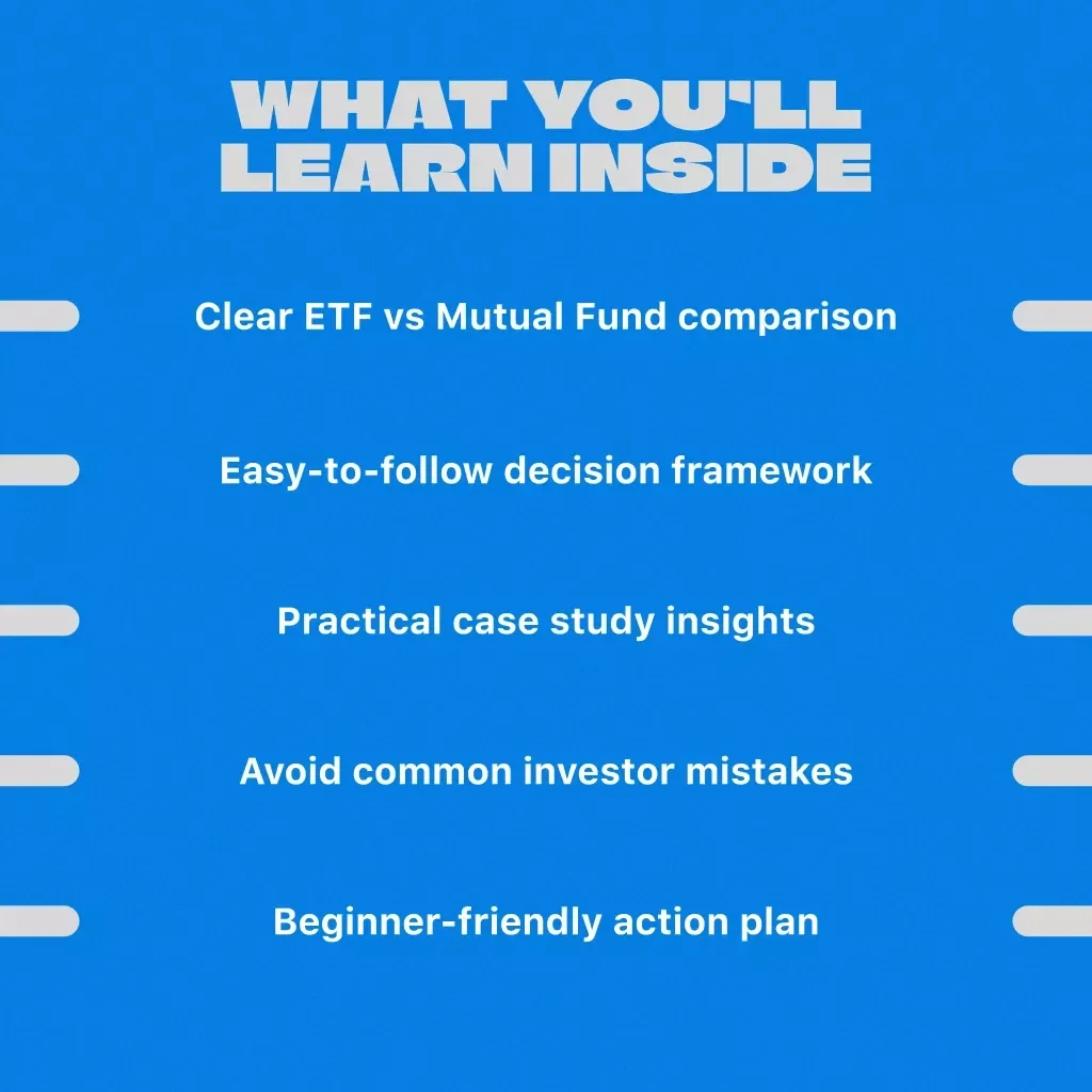 ETF vs Mutual Funds Cheat Sheet: Which Works for You? | Digital Download Guide for Beginners, Investors & Finance Enthusiasts | eBook, Checklist & Step-by-Step Investing Framework