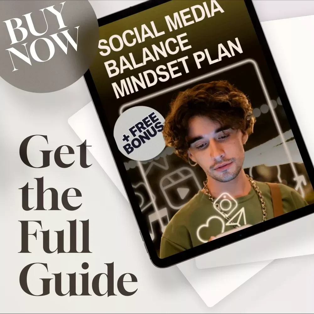 Social Media Balance Mindset Plan | Digital Download Guide for Mindful Social Media Habits, Boundaries, and Healthy Online Lifestyle