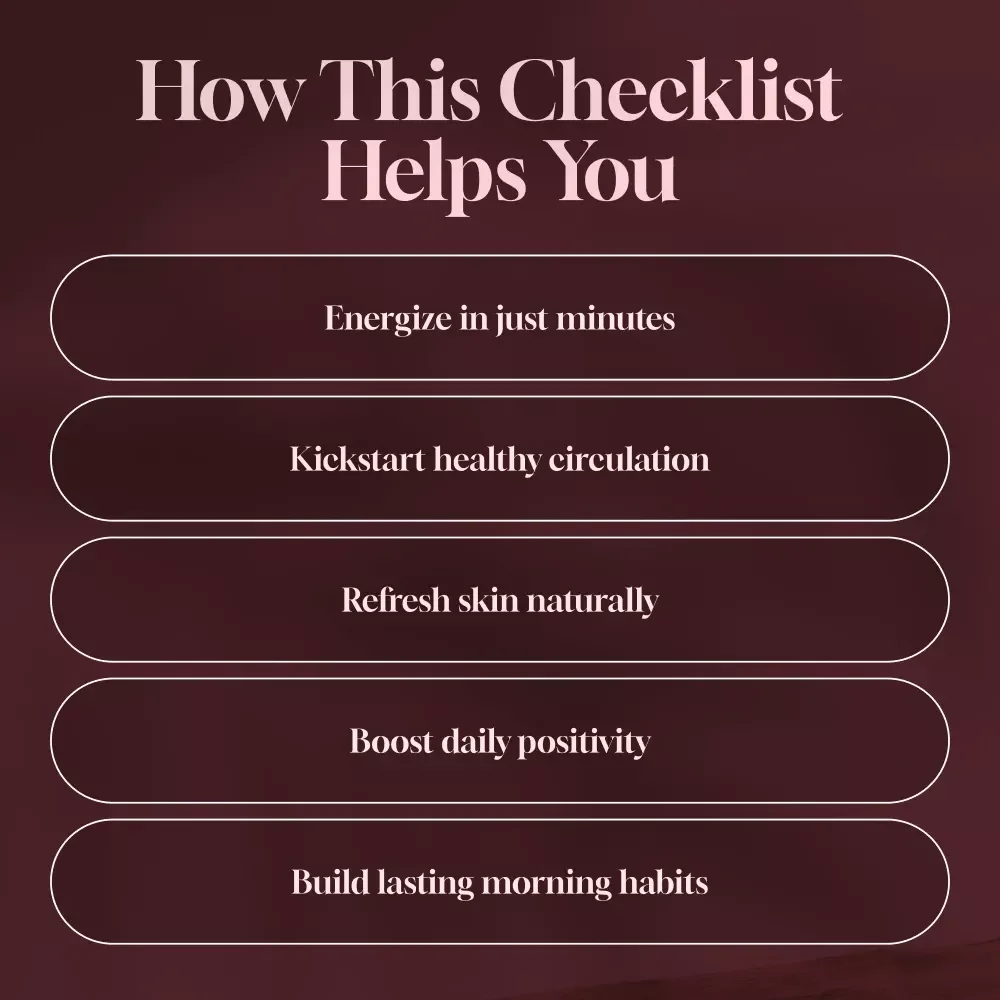 5-Minute Morning Glow Routine (Daily Checklist) | Self Care, Skincare, Wellness, Productivity, Digital Download, Morning Ritual Guide