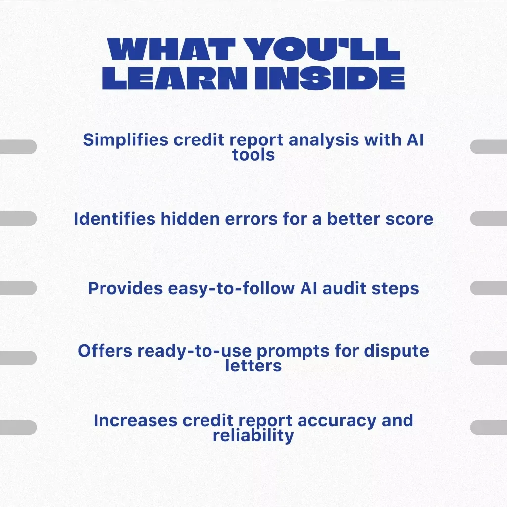 AI-Driven Credit Report Audit Guide: Step-by-Step eBook for Accurate Credit Analysis