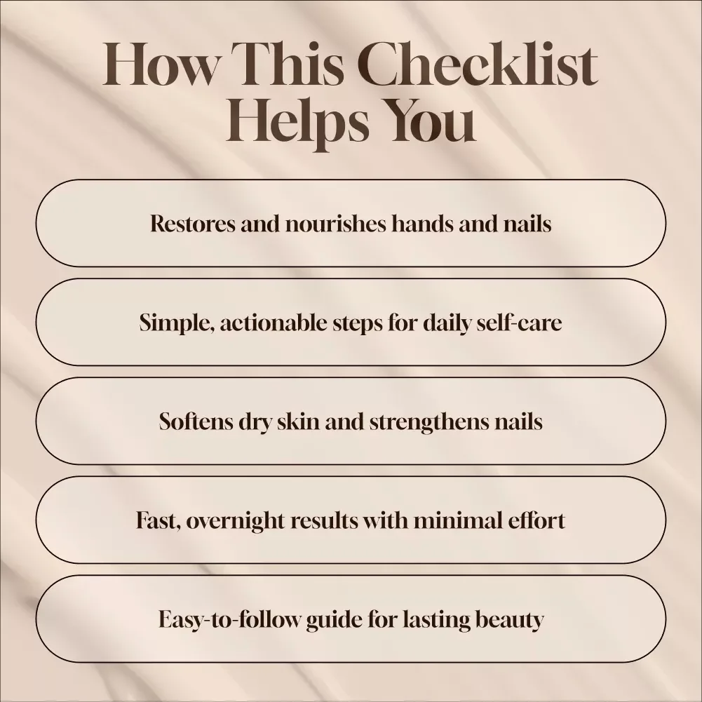 Hand & Nail Overnight Repair Plan - Digital Download Checklist for Soft Hands & Strong Nails