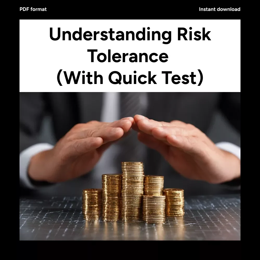 Understanding Risk Tolerance (With Quick Test) – Investing Checklist, Digital Download, Guide for Beginners, Financial Planning, Risk Management, eBook PDF