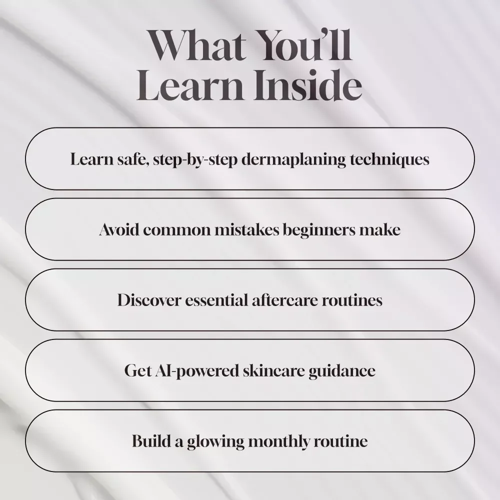 At-Home Dermaplaning: Safety, Steps, Aftercare | Digital Guide for Smooth Skin, Glow, Post-Care & Skincare Routine