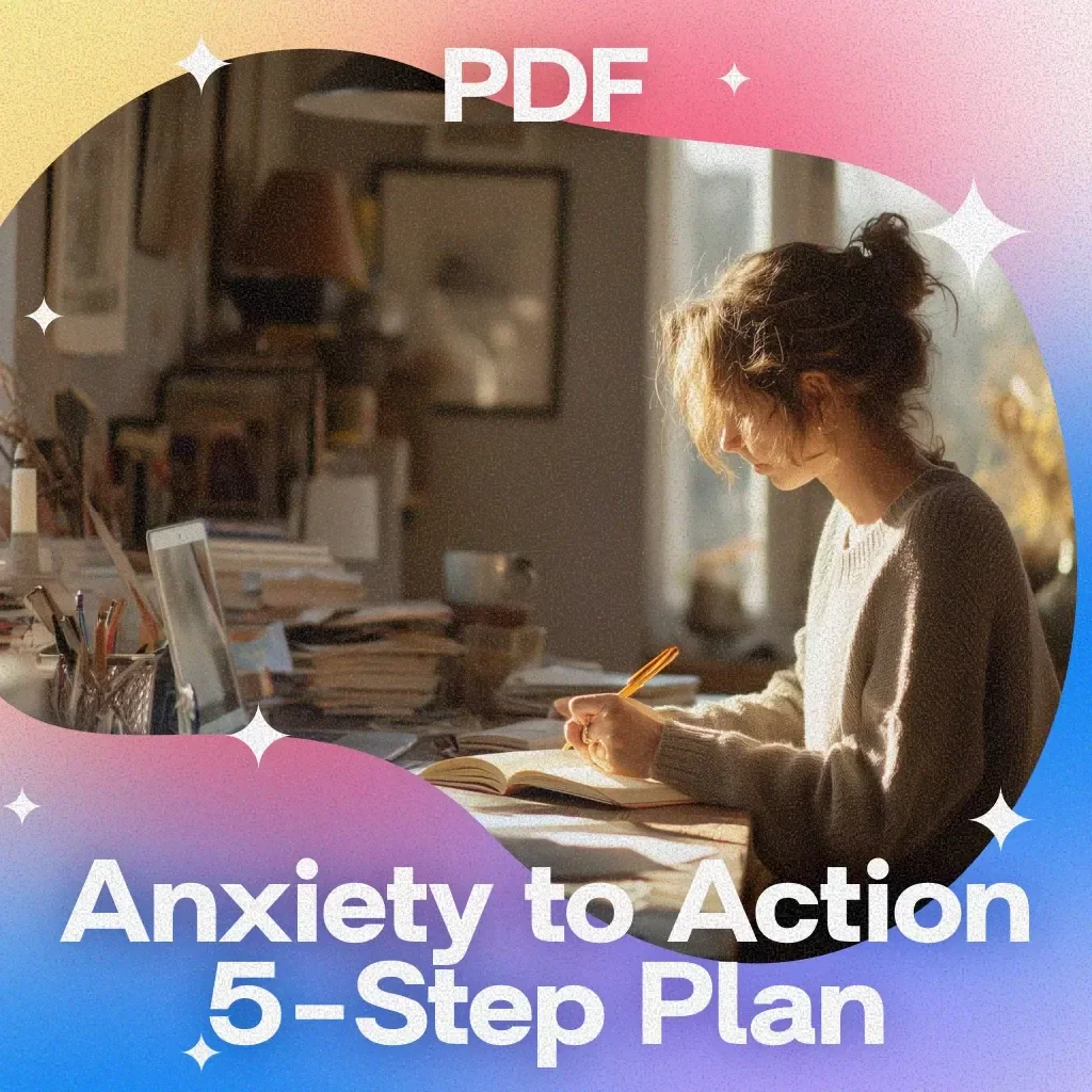 Anxiety to Action 5-Step Plan Checklist – Overcome Anxiety with Simple Steps