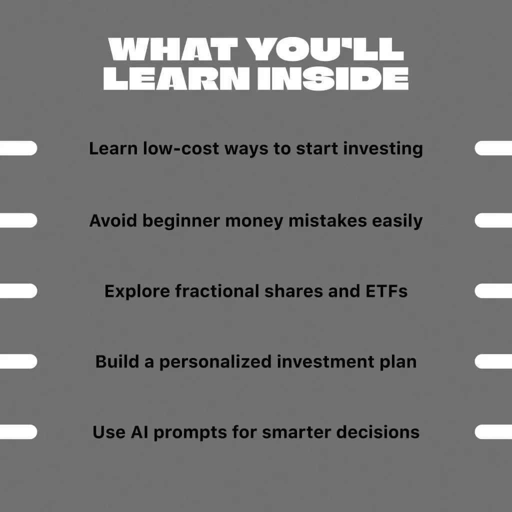 How to Start Investing With Just $50 | Beginner-Friendly Investing Guide | Digital Download eBook for Small Budgets, Micro-Investing, Fractional Shares & ETFs