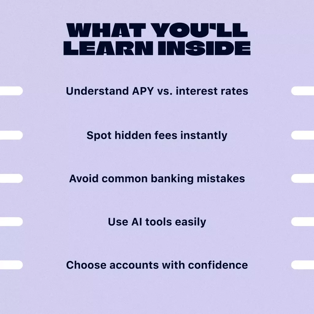 High-Yield Savings Accounts: How to Pick the Best One | Digital Guide, eBook, Checklist for Choosing the Best High-Yield Savings Account, Interest Rates, APY, Bank Fees & AI Tools