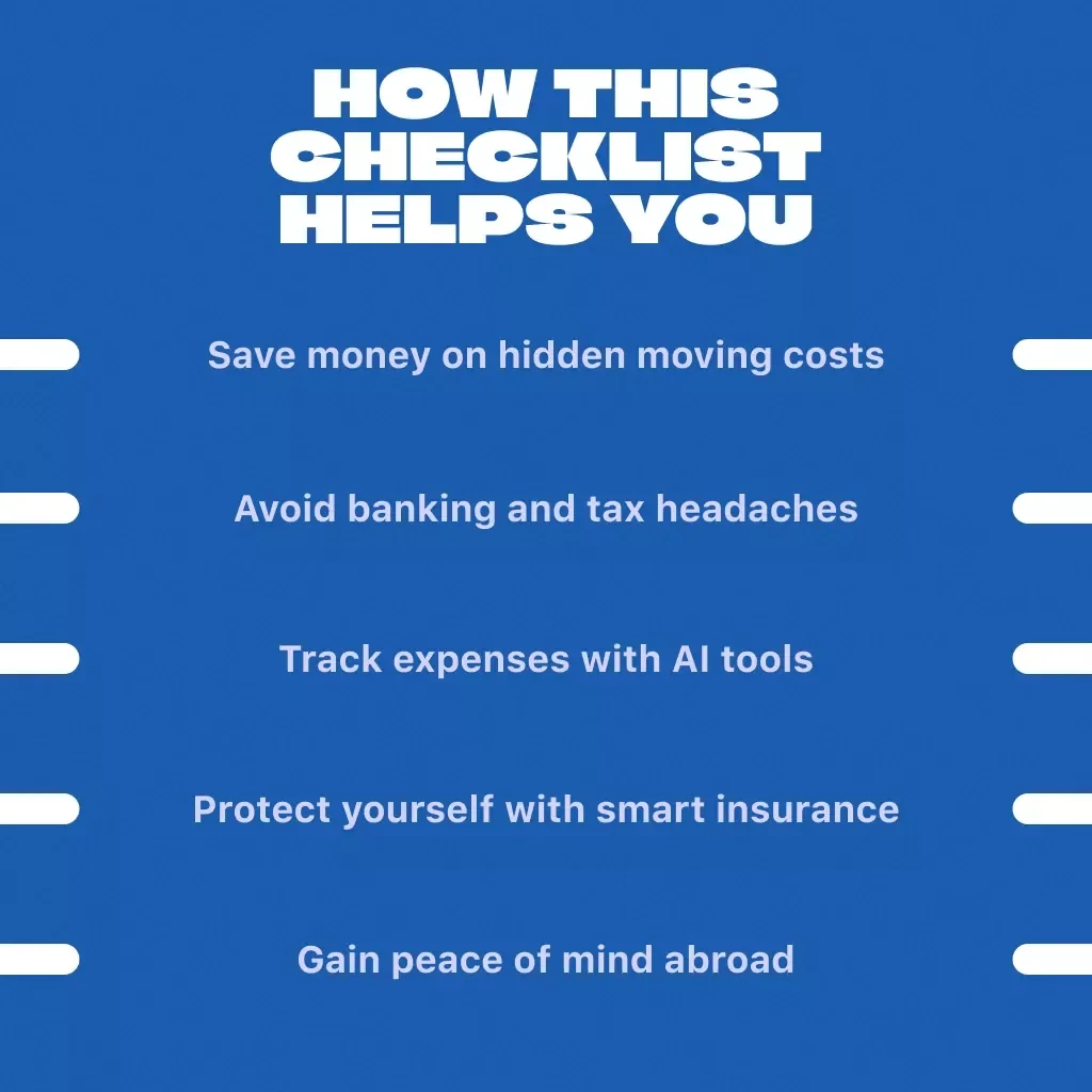 Financial Checklist for Moving Abroad | Budget Like a Boss | Digital Download | International Relocation Planning Tool | Expat Finance Guide PDF