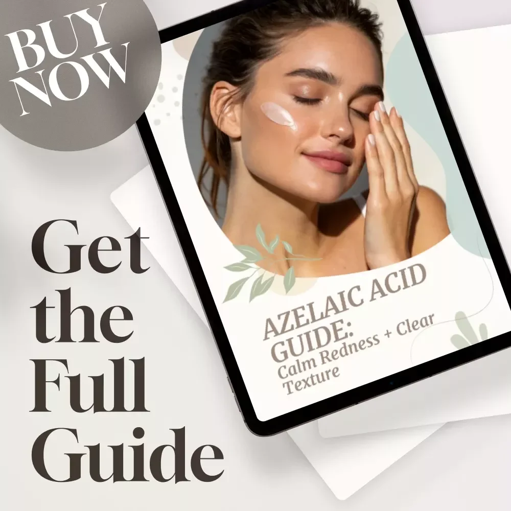 Azelaic Acid Guide: Calm Redness + Clear Texture | Digital Skincare eBook, Skincare Routine Guide, Skincare Checklist, Skincare Planner