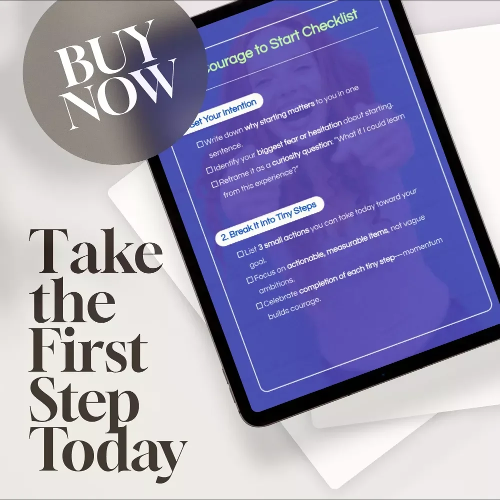 The Courage to Start Checklist | Printable Digital Download for Goal Setting, Self-Improvement, Motivation, Personal Growth & Productivity