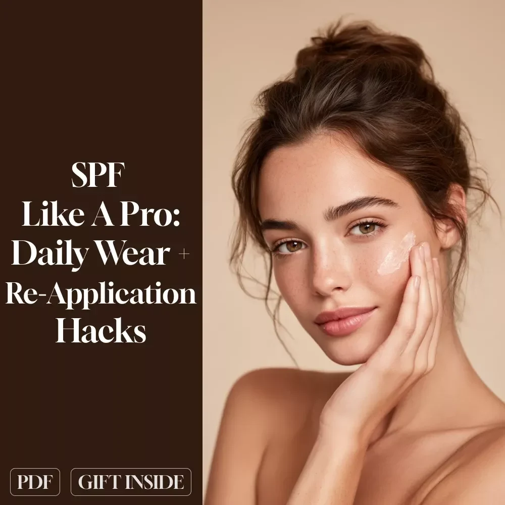 SPF Like A Pro: Daily Wear + Re-Application Hacks | Sun Protection Guide, eBook & Digital Download for Skincare Routine