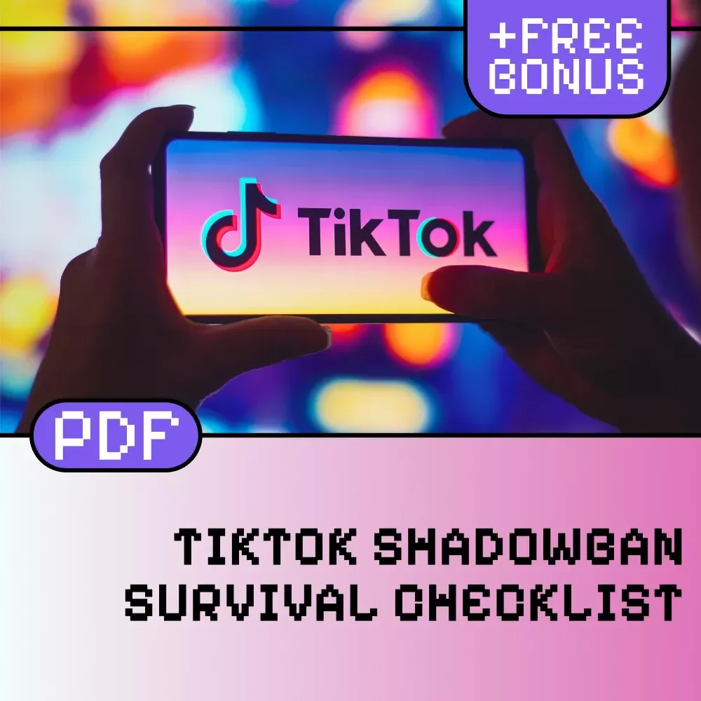 TikTok Shadowban Survival Checklist | Digital Download Guide for Creators | How to Avoid TikTok Shadowban | Social Media Growth Tips | Content Creator Must-Have
