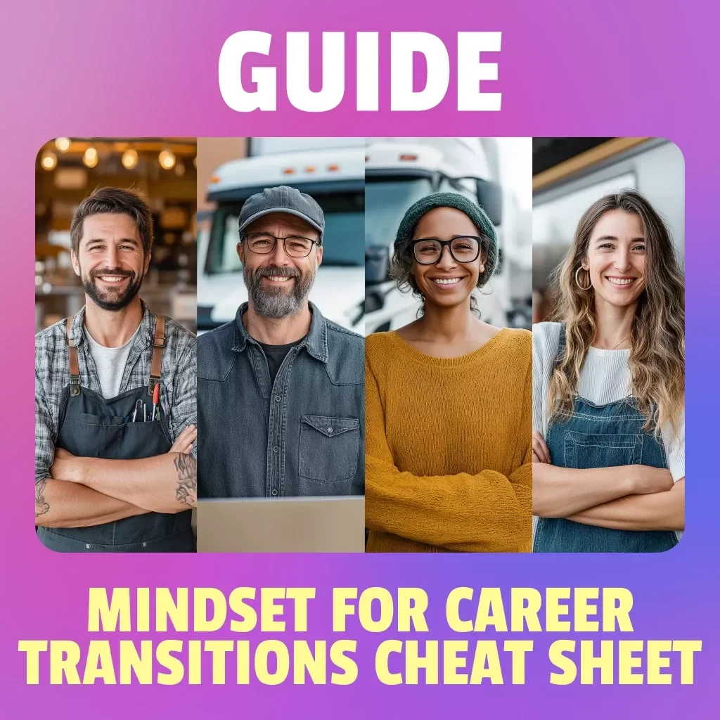 Mindset for Career Transitions Cheat Sheet | Career Change Guide, Confidence & Resilience eBook, AI-Powered Career Planning Digital Download