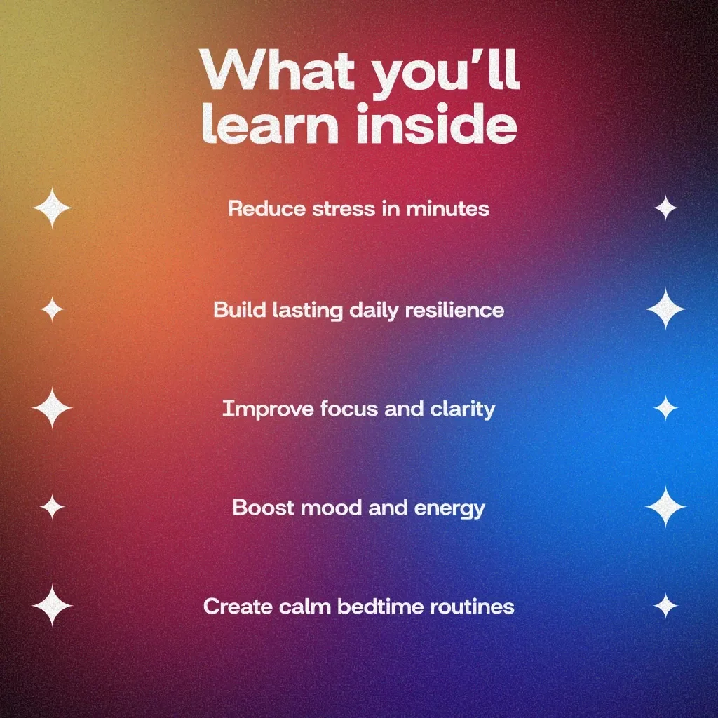 Stress Resilience Daily Checklist | Printable Self Care Routine, Mental Health Digital Download, Mindfulness & Productivity Guide