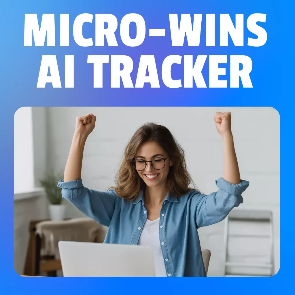 The Micro-Wins AI Tracker | Productivity Checklist | Digital Download Goal Setting & Daily Planner