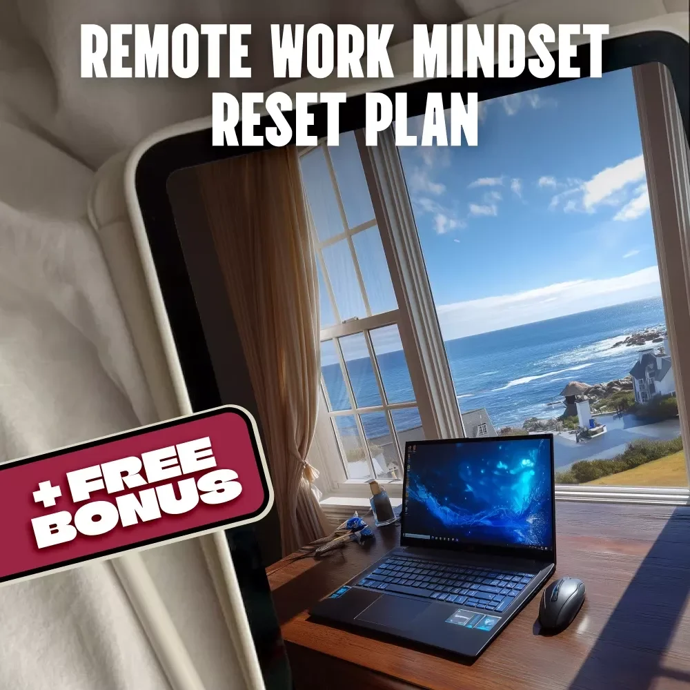 Remote Work Mindset Reset Plan | Digital Download Guide for Productivity, Focus, and Remote Work Success | eBook & Checklist for Remote Workers, Freelancers, and Entrepreneurs