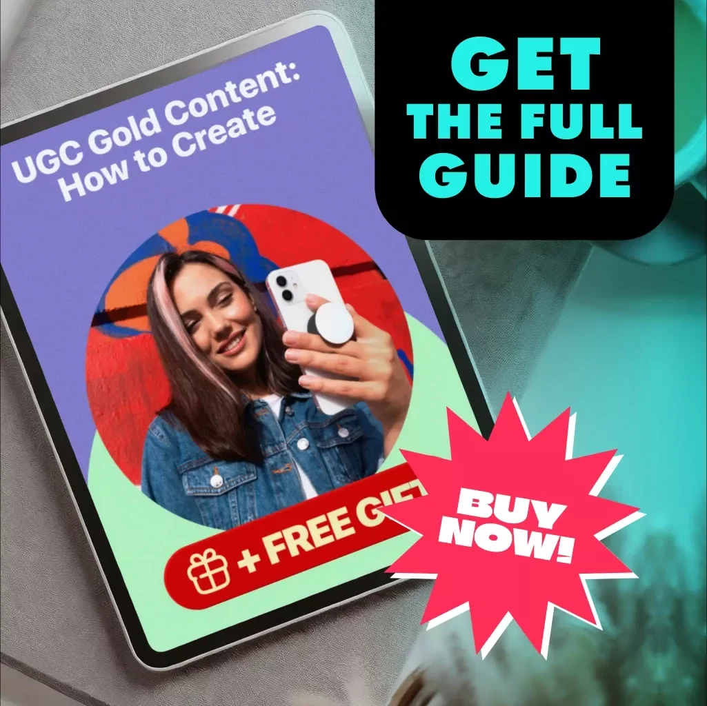 UGC Gold Content: How to Create | TikTok UGC Content Guide for Beginners, Creators & Brands | Digital Download eBook Checklist