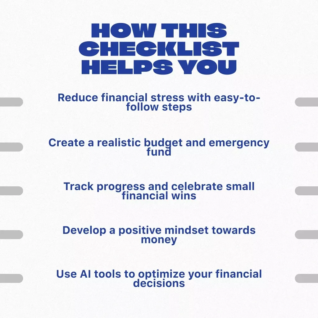 Simple Framework to Eliminate Money Anxiety - Financial Checklist for Budgeting & Money Management