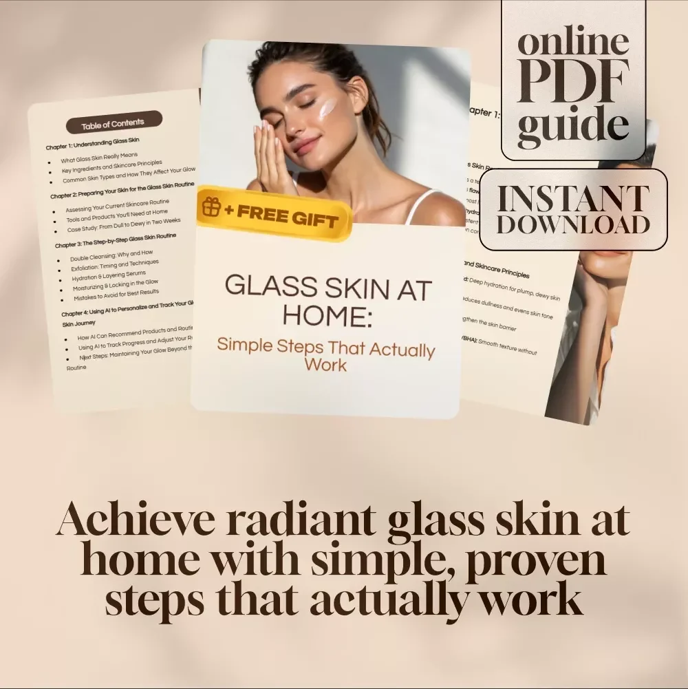Glass Skin At Home: Simple Steps That Actually Work | Skincare Guide, Korean Beauty Routine, Digital Download eBook for Glowing Skin