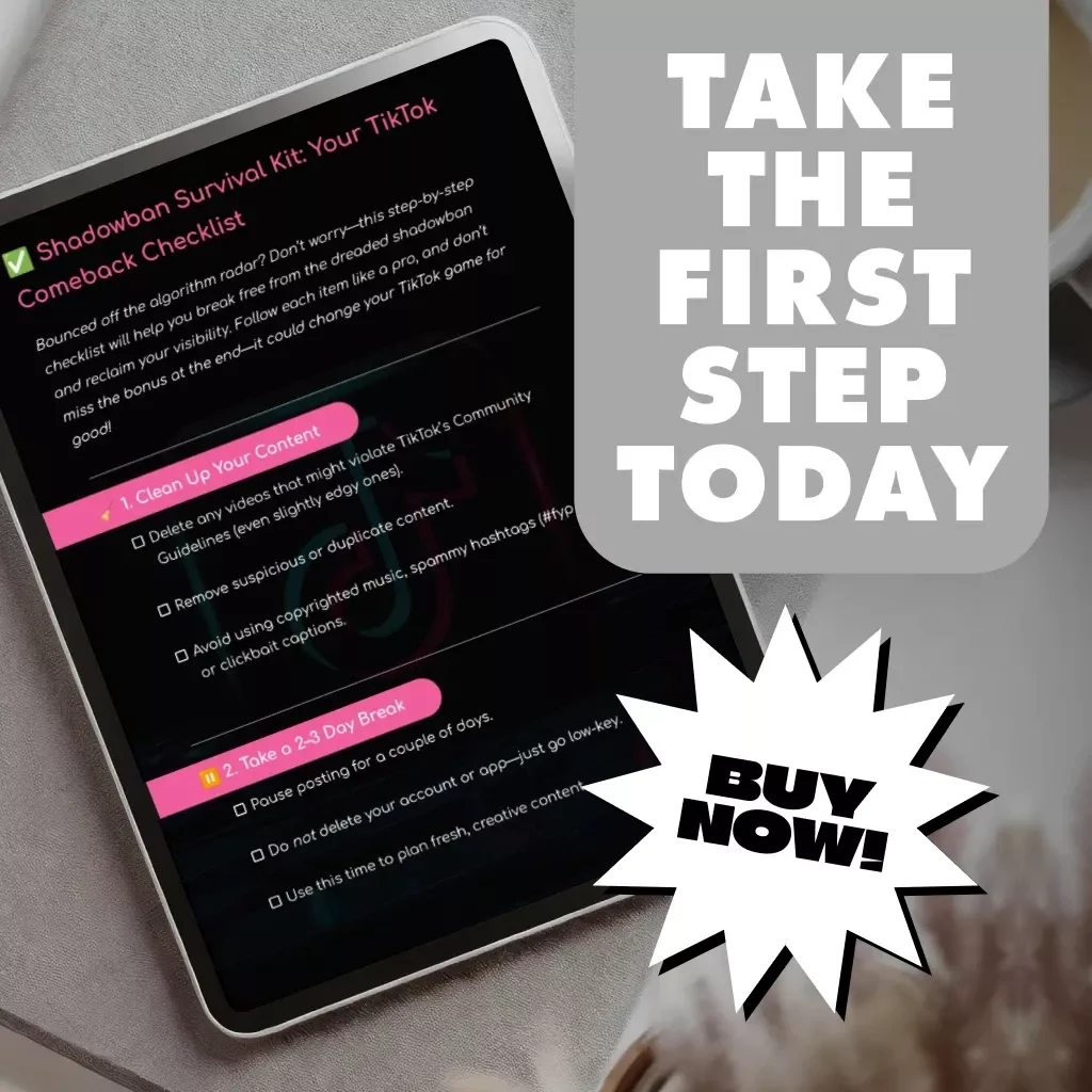 Shadowban Survival Kit: Your TikTok Comeback Checklist | How to Get Rid of Shadowban on TikTok Digital Download Guide
