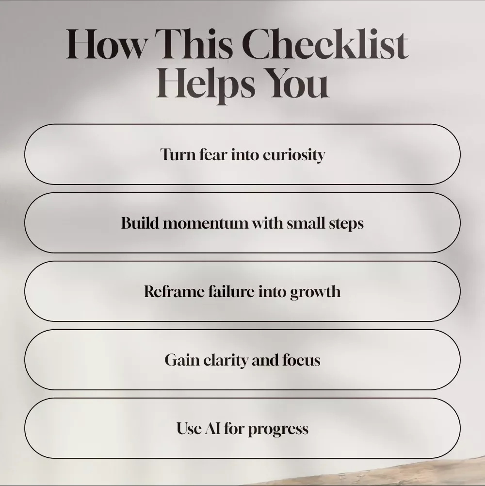 The Courage to Start Checklist | Printable Digital Download for Goal Setting, Self-Improvement, Motivation, Personal Growth & Productivity