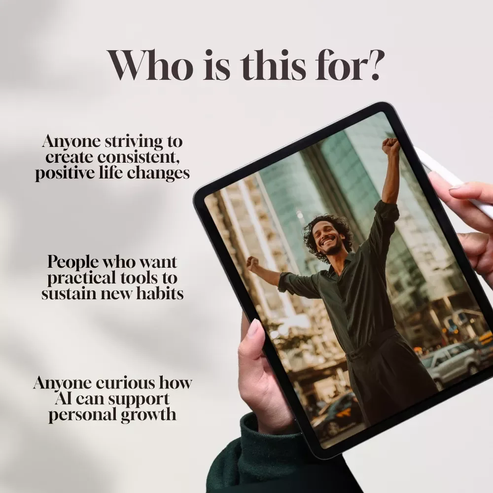 Sustainable Change Mindset Guide | Digital Download Self-Help eBook for Lasting Habits, Personal Growth, and AI-Powered Support