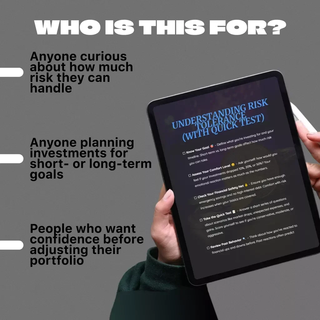 Understanding Risk Tolerance (With Quick Test) – Investing Checklist, Digital Download, Guide for Beginners, Financial Planning, Risk Management, eBook PDF