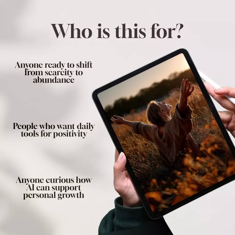 Abundance Mindset Mini Course | Digital Download Guide for Positive Thinking, AI Prompts & Daily Practices for Personal Growth