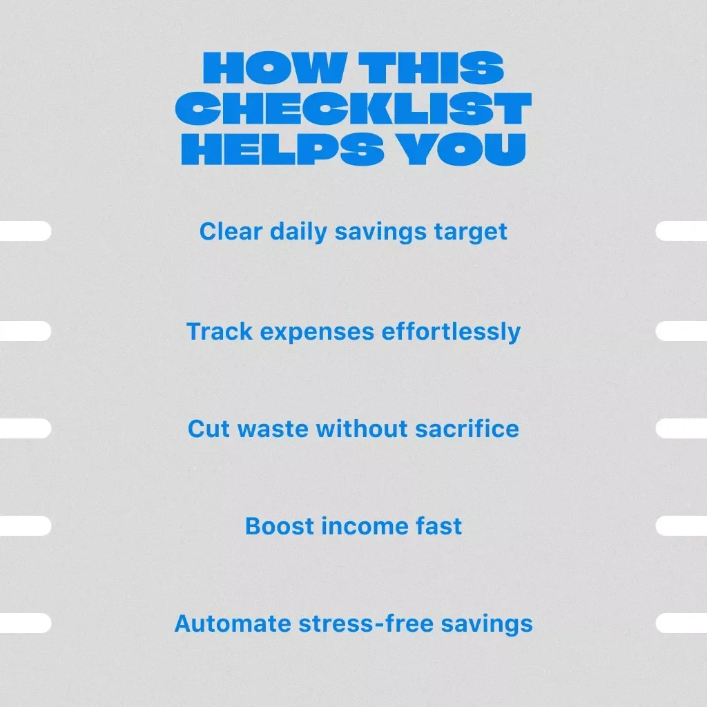 How to Save $1,000 in 30 Days Without Pain | Printable Digital Download Checklist | Personal Finance, Budgeting, Money Saving Guide