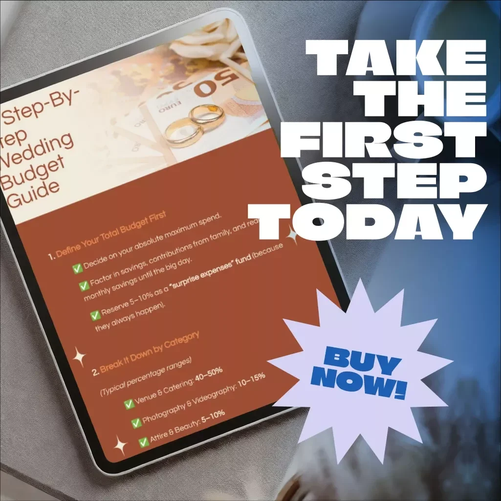 Step-by-Step Wedding Budget Guide - Digital Download Wedding Budget Checklist for Brides & Grooms