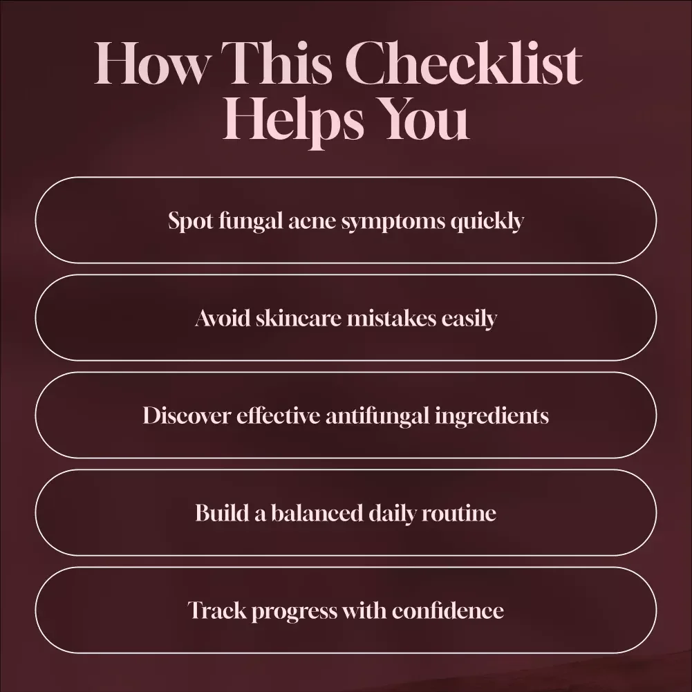 Fungal Acne Or Not? Clear-Skin Checklist | Digital Download Skincare Guide for Identifying, Managing & Treating Fungal Acne Naturally