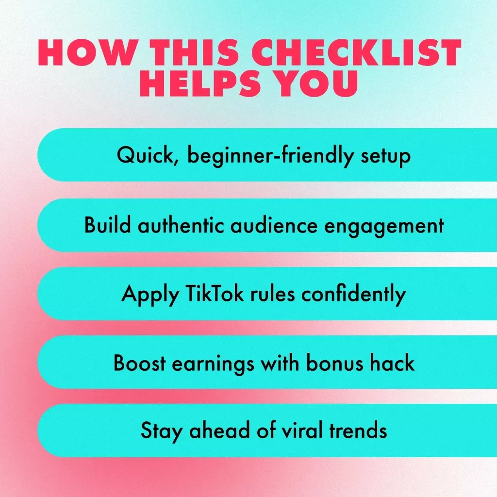 Your TikTok Affiliate Success Starter Pack | Digital Checklist for Beginners | Learn TikTok Affiliate Program Requirements & Get Started Fast