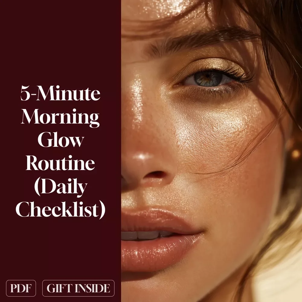5-Minute Morning Glow Routine (Daily Checklist) | Self Care, Skincare, Wellness, Productivity, Digital Download, Morning Ritual Guide