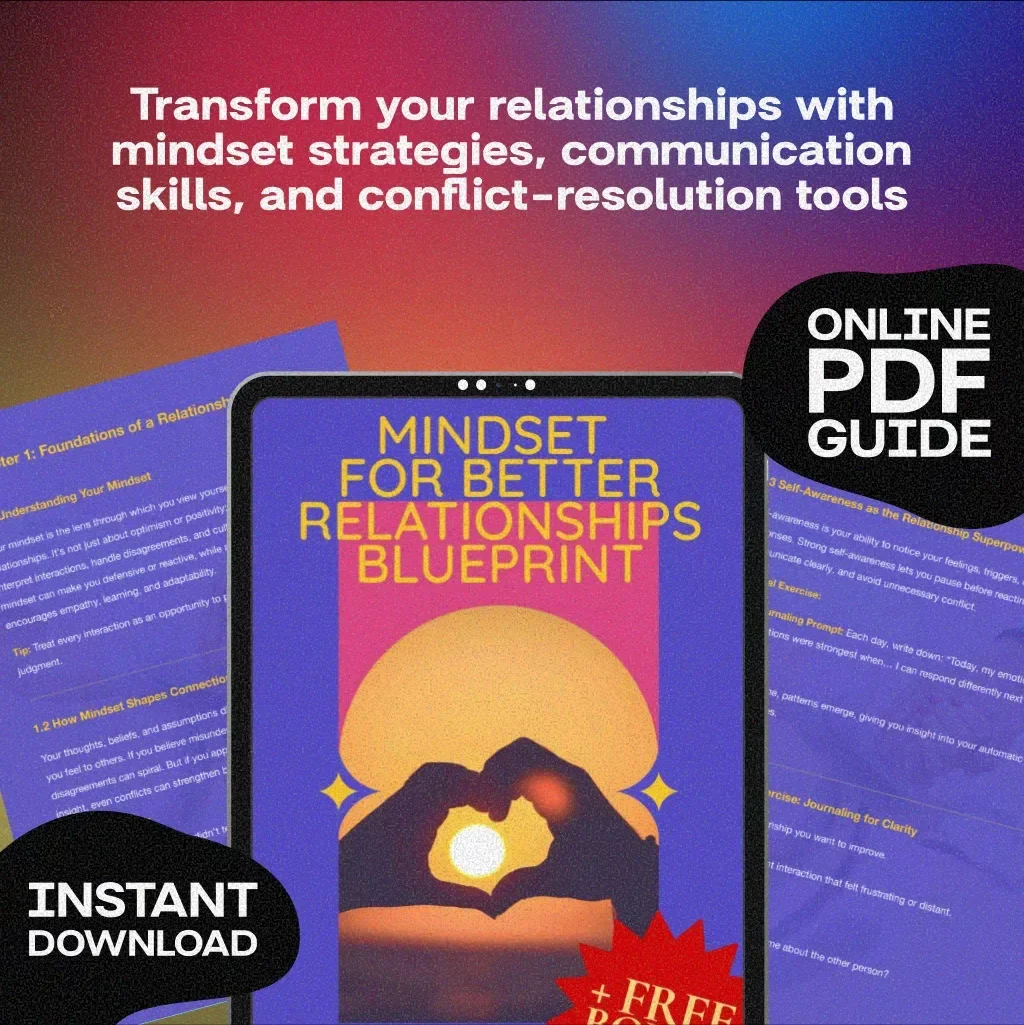 Mindset for Better Relationships Blueprint – Digital Guide to Transform Your Connections and Communication Skills