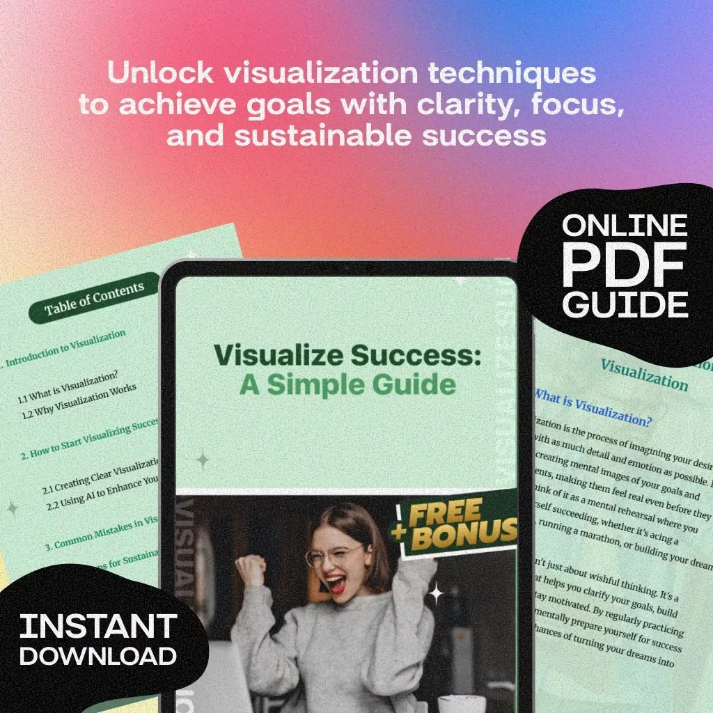Visualize Success: A Simple Guide | Digital Download for Goal Setting, Law of Attraction, Manifestation, and Personal Growth