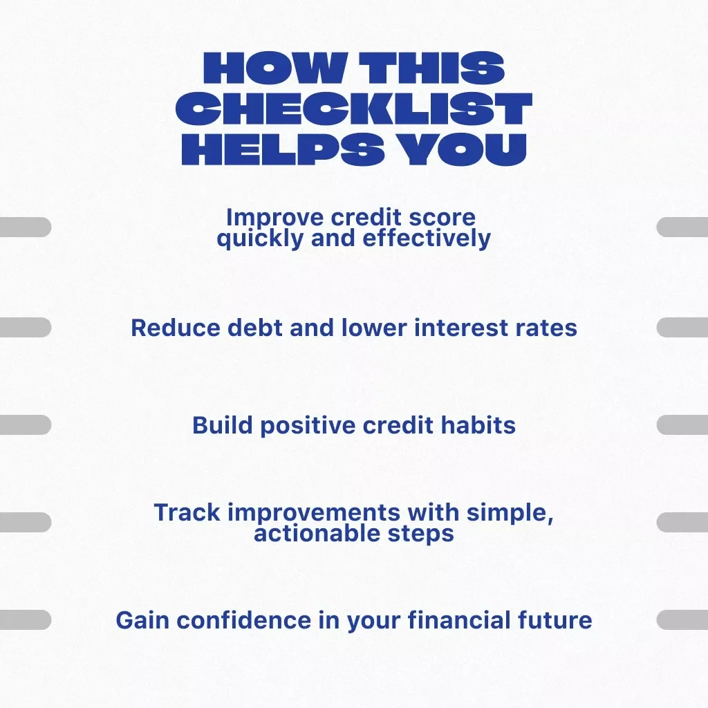 30-Day Plan to Boost Your Credit Score - Easy-to-Follow Checklist for Financial Success