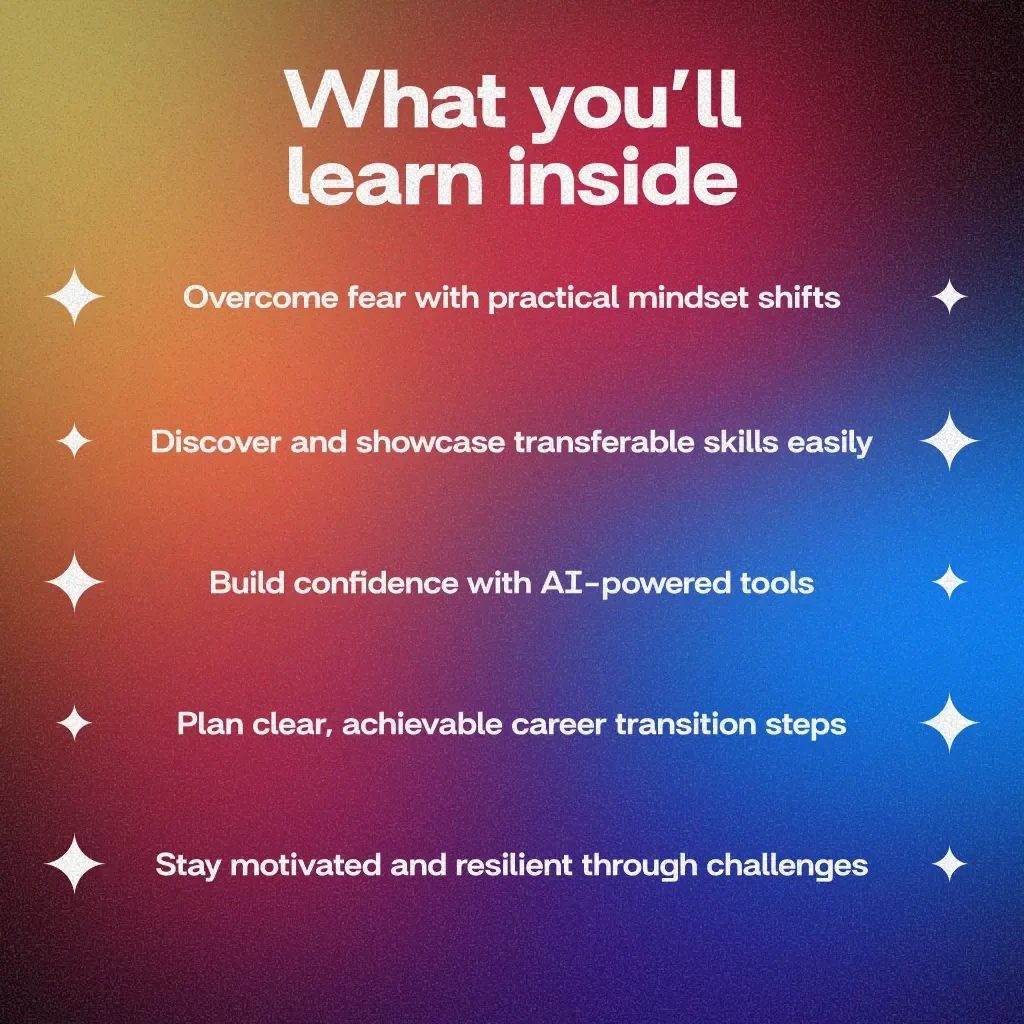 Mindset for Career Transitions Cheat Sheet | Career Change Guide, Confidence & Resilience eBook, AI-Powered Career Planning Digital Download