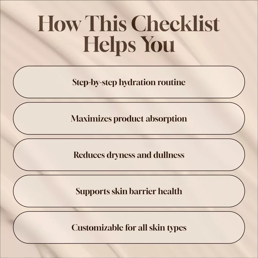 Skin Flooding, Explained: Hydration Stacking Made Easy | Skincare Checklist | Digital Download for Glowing, Hydrated Skin | eBook Guide for Layering Products