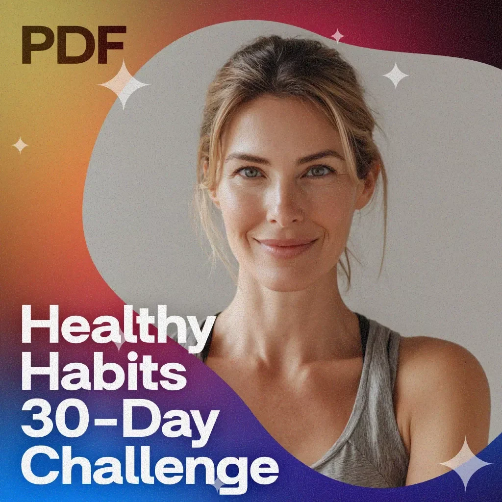 Healthy Habits 30-Day Challenge Checklist | Digital Download for Wellness & Personal Growth