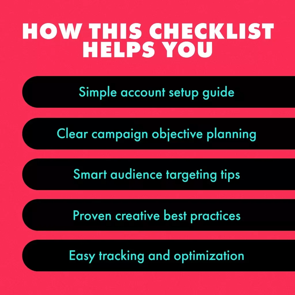 Ultimate TikTok Ads Setup Checklist — Crush Your Campaign Like a Pro! | TikTok Ads Setup Tutorial Digital Download, eBook, Guide