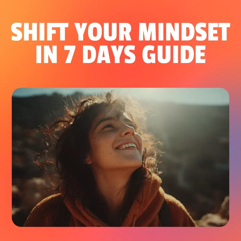 Shift Your Mindset In 7 Days Guide | Growth Mindset Checklist | Self Improvement Digital Download | Personal Development eBook | Mindset Transformation Printable