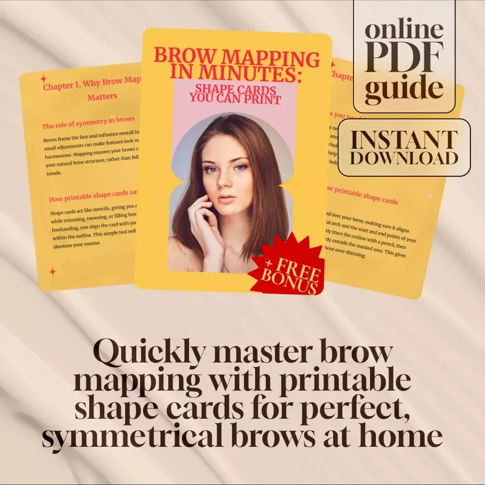 Brow Mapping In Minutes: Printable Shape Cards for Perfect Brows at Home