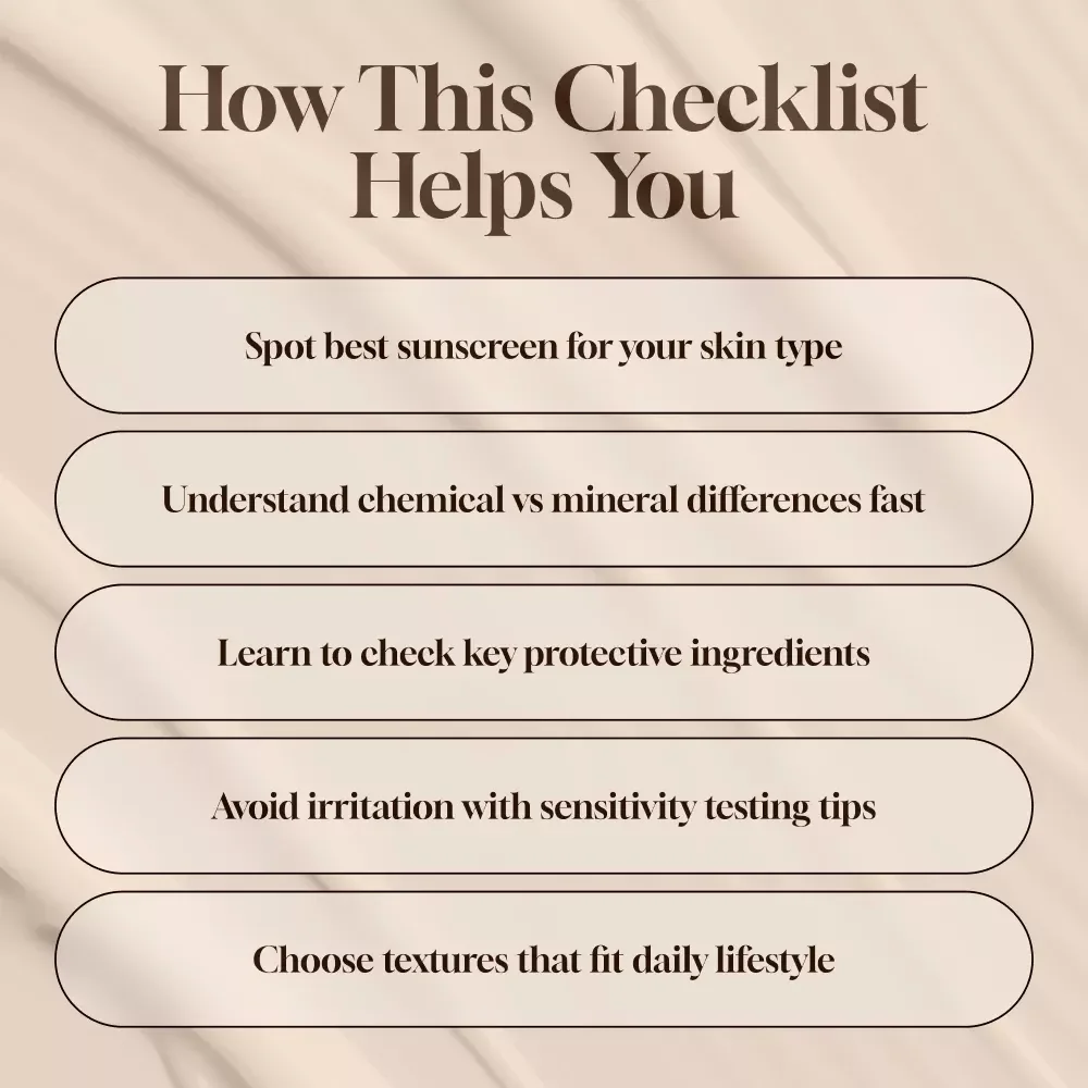 Chemical vs Mineral Sunscreen: Choose In 5 Minutes Checklist | Skincare Guide, Sun Protection eBook, SPF Digital Download