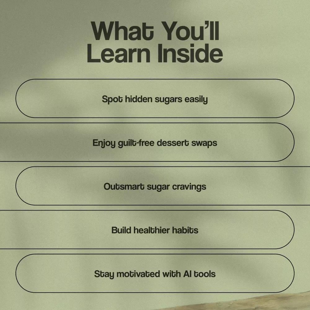 Smart Ways to Cut Sugar Without Cutting Joy | Digital Guide for Healthy Living, Sugar Reduction Tips, Mindful Eating & AI Tools
