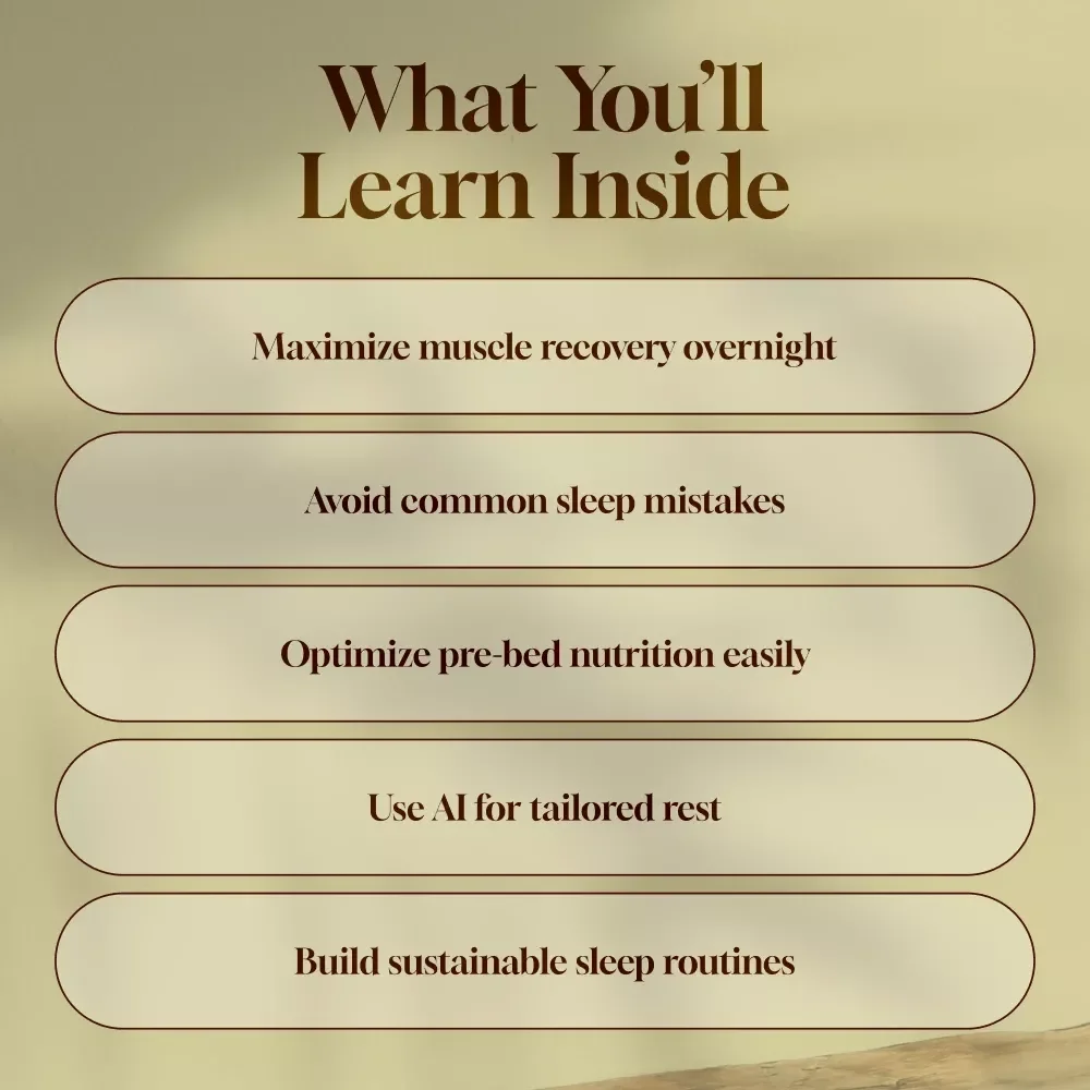 Muscle-Boost Sleep Tricks | Digital Guide for Athletes, Fitness Enthusiasts & Bodybuilders | Sleep Hacks, Night Routines, AI Tools for Muscle Growth