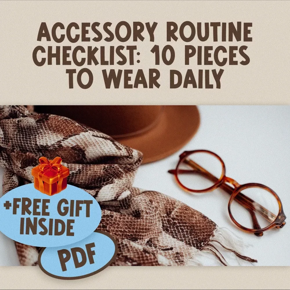 Accessory Routine Checklist: 10 Pieces to Wear Daily | Digital Download Style Guide, Fashion eBook, Capsule Wardrobe Jewelry & Accessory Essentials