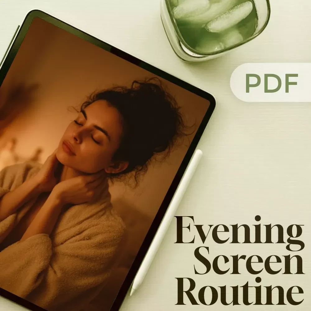 Evening Screen Routine: Blue Light & Sleep Checklist | Digital Download Sleep Hygiene Guide | Nighttime Screen Time Tips for Better Rest