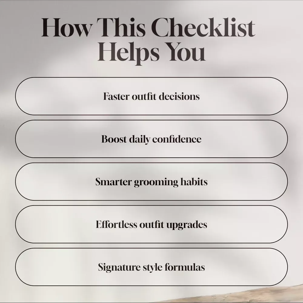 Micro-Habits to Upgrade Your Style Daily | Women's Style Checklist | Digital Download Grooming & Fashion Guide