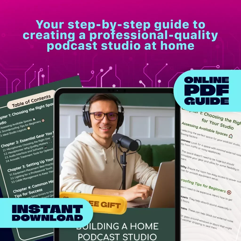 Building a Home Podcast Studio | Step-by-Step Guide for Beginners | Digital Download, eBook, Checklist for Podcasters & Creators