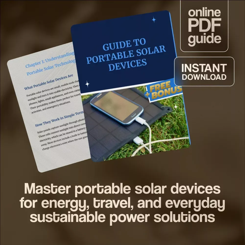 Guide to Portable Solar Devices: Ultimate Digital Guide to Choosing, Using, and Maintaining Portable Solar Technology for Outdoor Adventures, Travel, and Everyday Energy Solutions